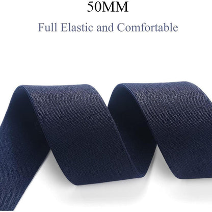 HISDERN Hosenträger Herren 5cm breit 4 Metall Clip X-Form