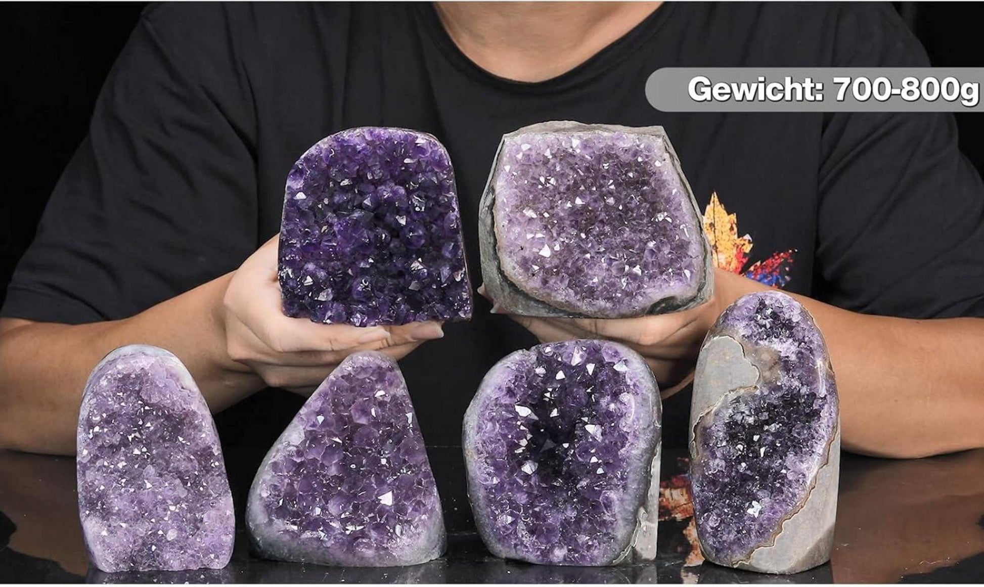 Amethyst Druse Groß Kristall Rohstein Dekoration 700g-800g