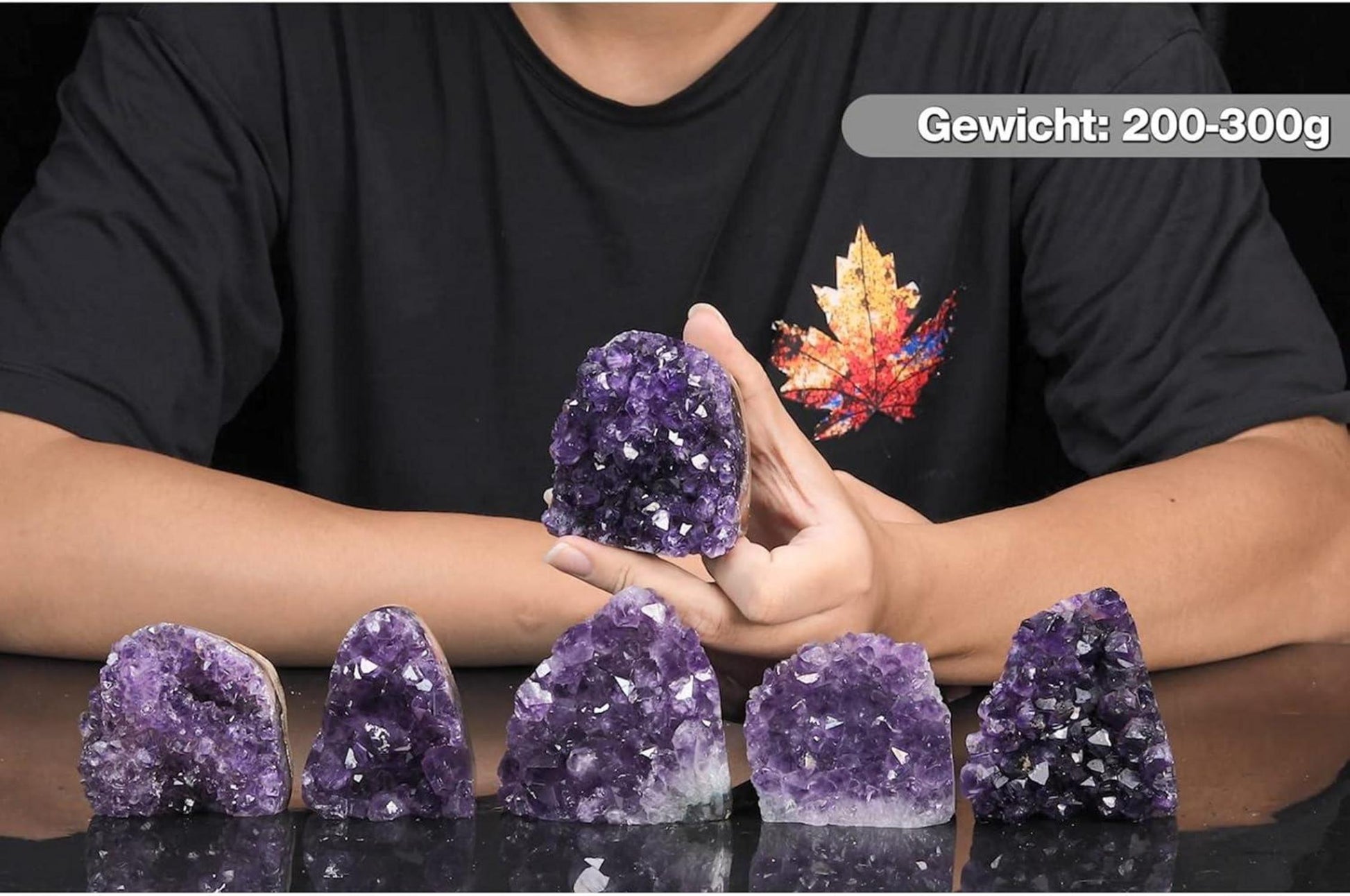 Natürlicher Amethyst Druse Groß Kristall Cluster Quarz Stein