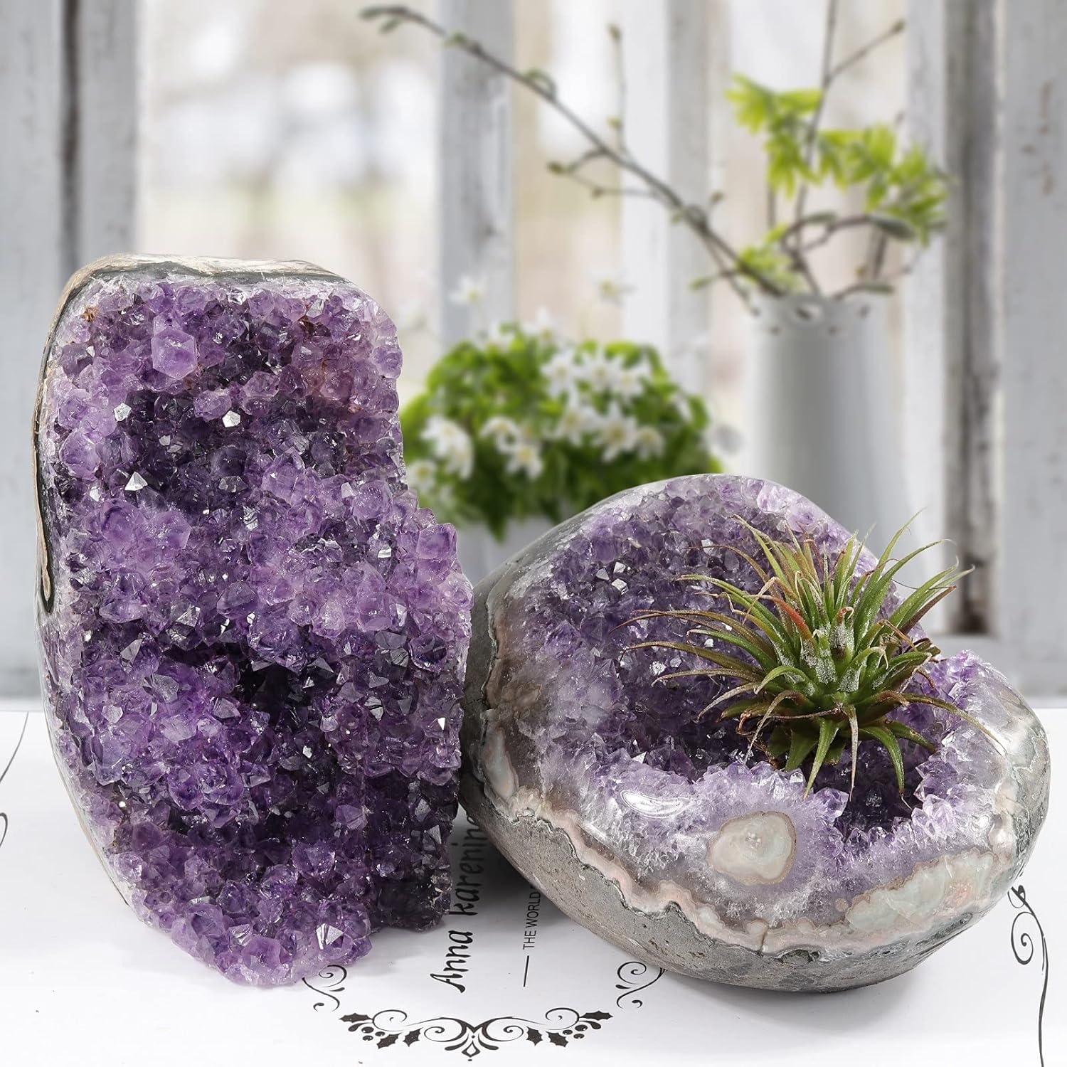 Nupuyai Amethyst Druse Groß Kristall Rohstein Dekoration 1000-1200g