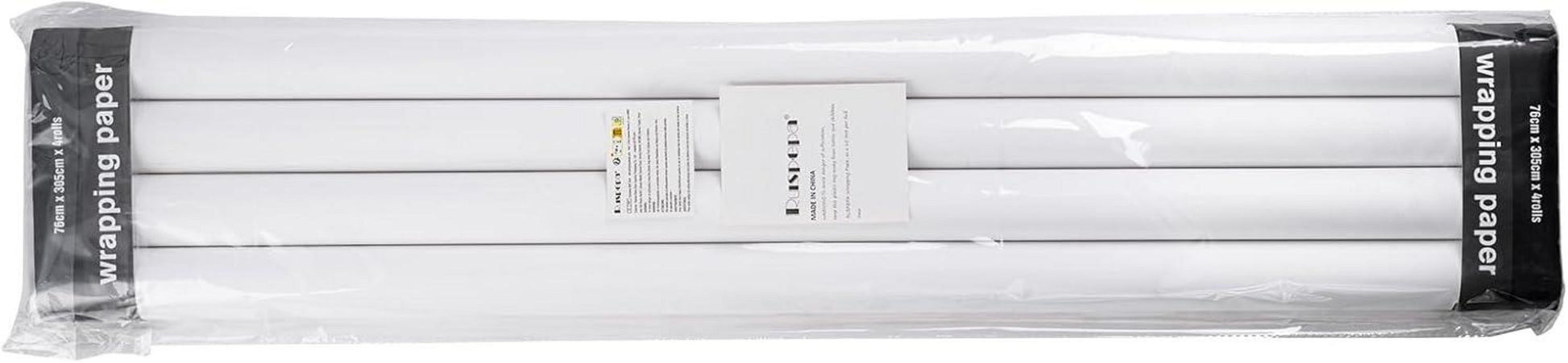 RUSPEPA Weihnachtspapier Kraftpapier Schneeflocken Streifen Ho Ho Ho 4 Rollen