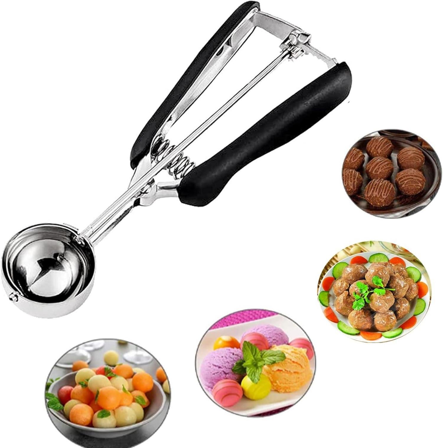 Eisportionierer aus Edelstahl mit Auslöser, 3