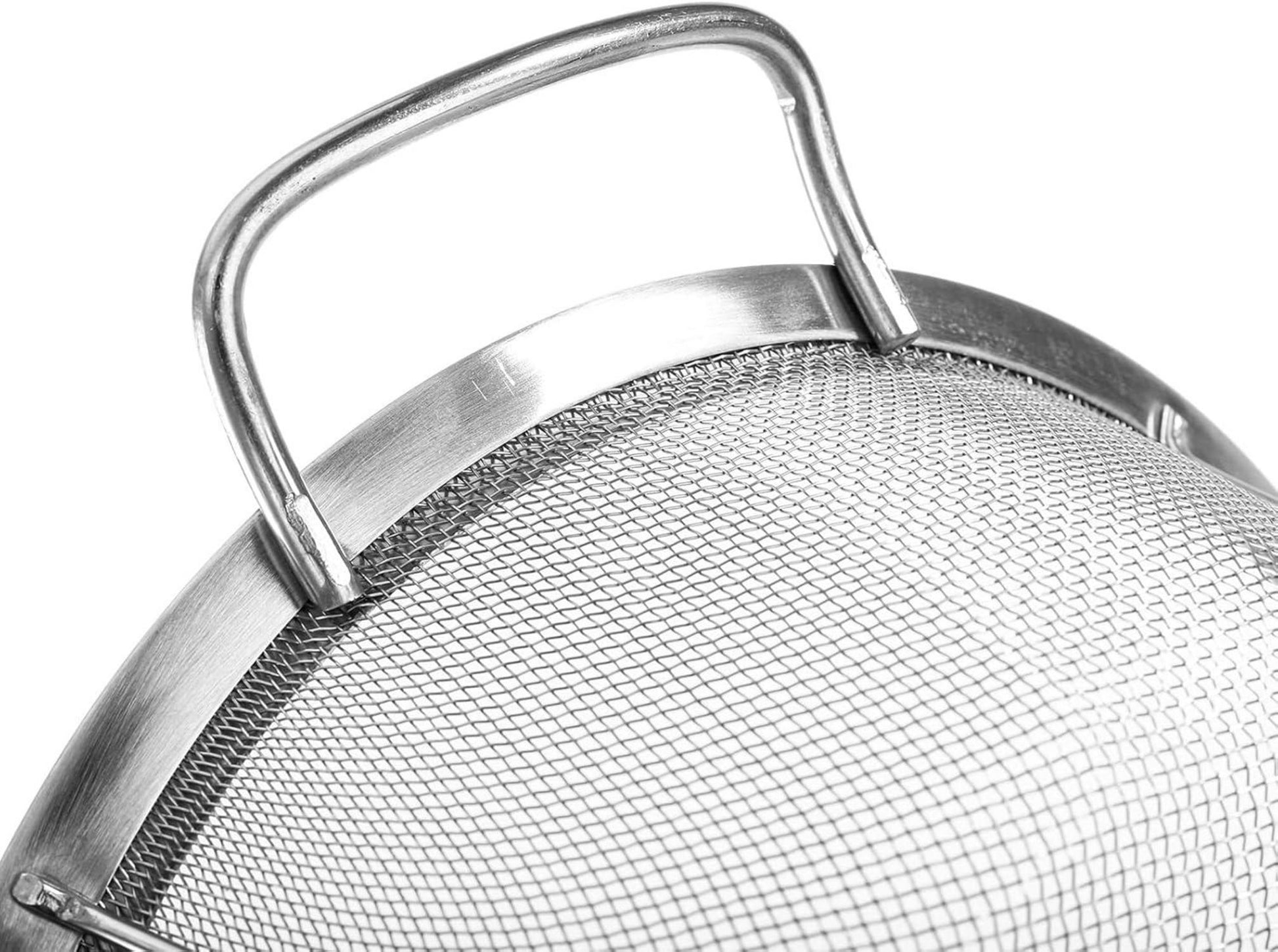 Siebkorb Set Edelstahl Mesh 3er - Griff stapelbar abtropfen