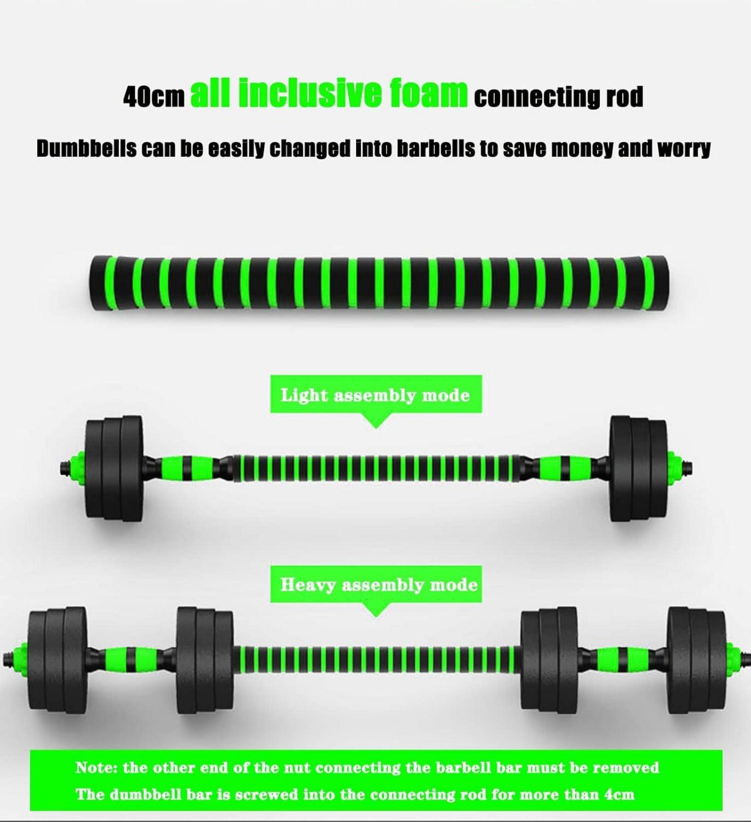 Verstellbare Kurzhanteln Set 15kg Kunststoff Dumbbells