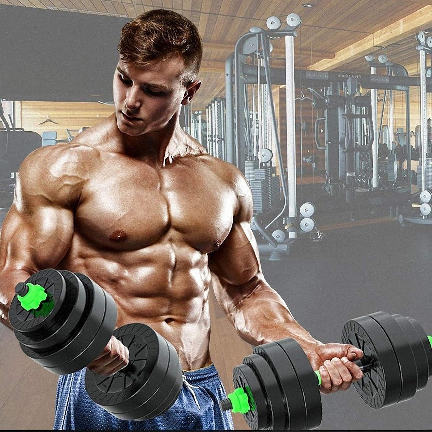 Kunststoff Kurzhantelset Verstellbar 2er Dumbbell Aerobic Fitness