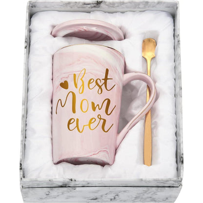 Livole Best Mom Ever Muttertag Weihnachtsgeschenke 14oz Keramik Kaffeetasse