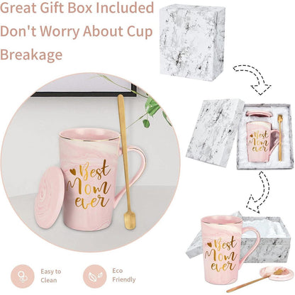 Livole Best Mom Ever Muttertag Weihnachtsgeschenke 14oz Keramik Kaffeetasse