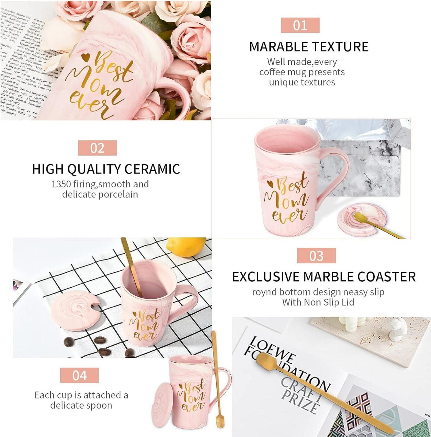 Beste Mama Muttertagsgeschenk 400ml Keramik Kaffeetasse in Geschenkbox