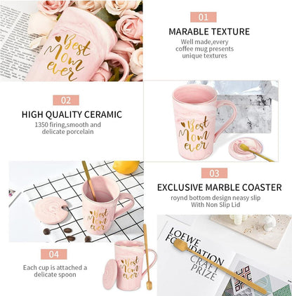 Beste Mama Muttertagsgeschenk 400ml Keramik Kaffeetasse in Geschenkbox