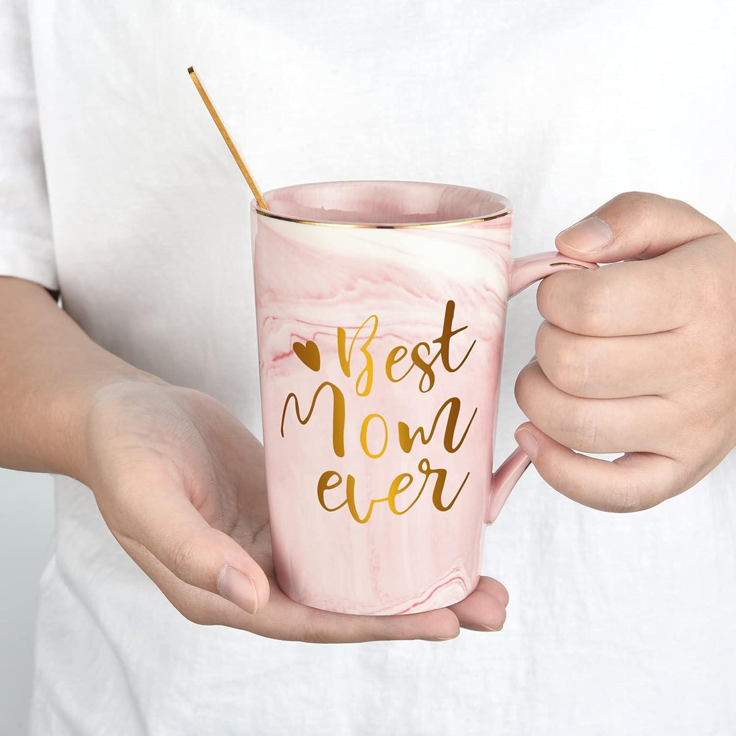 Livole Best Mom Ever Kaffeetasse 14oz Geschenkbox Mama Muttertag Weihnachtsgeschenke