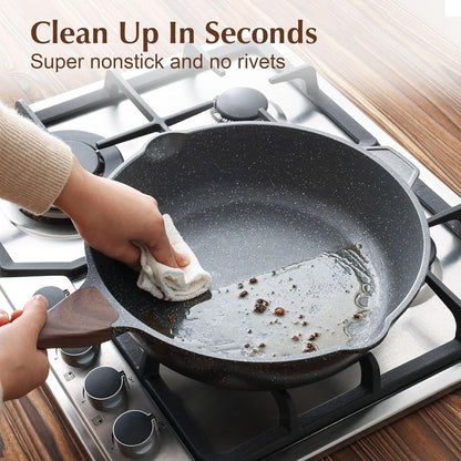 Antihaft Pfanne 28cm mit Deckel, Schweizer