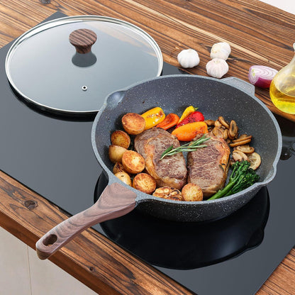 Antihaft Pfanne 28cm mit Deckel, Schweizer