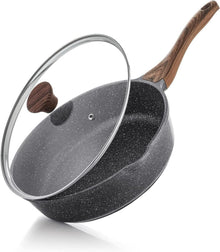 Antihaft Pfanne 28cm mit Glasdeckel, Granitbeschichtung, Induktion