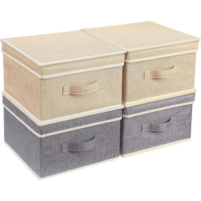 Faltbare Aufbewahrungsboxen mit Deckel und Griff in