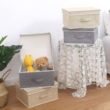 Faltbare Aufbewahrungsboxen mit Deckel und Griff in