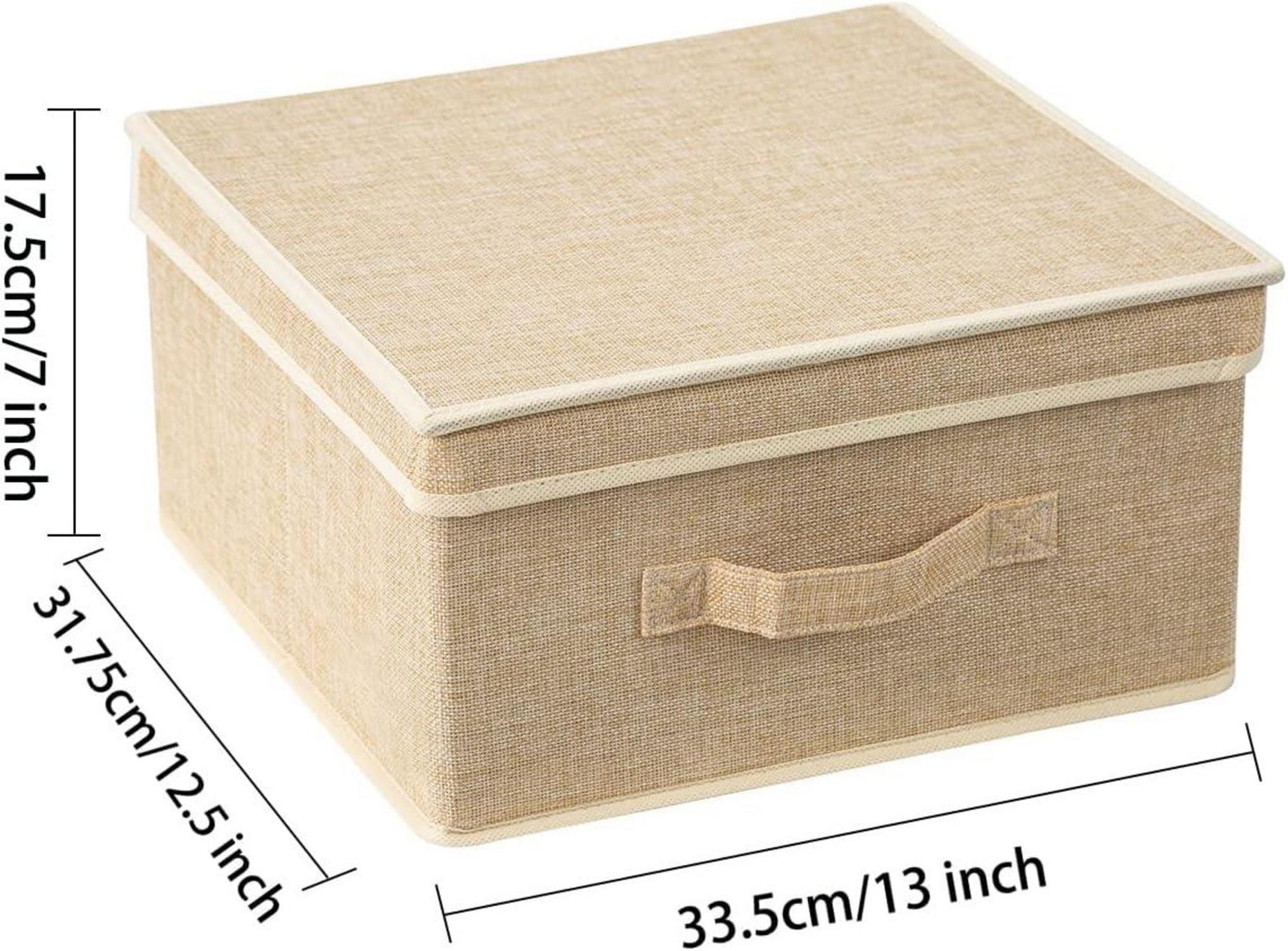 Aufbewahrungsboxen mit Deckel und Griff, Faltbar, Set Beige Grau