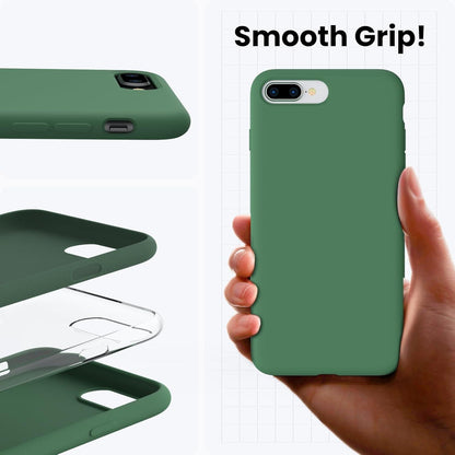 ORNARTO iPhone 8 Plus 7 Plus Hülle Silikon Case Voller Schutz 5,5 Zoll