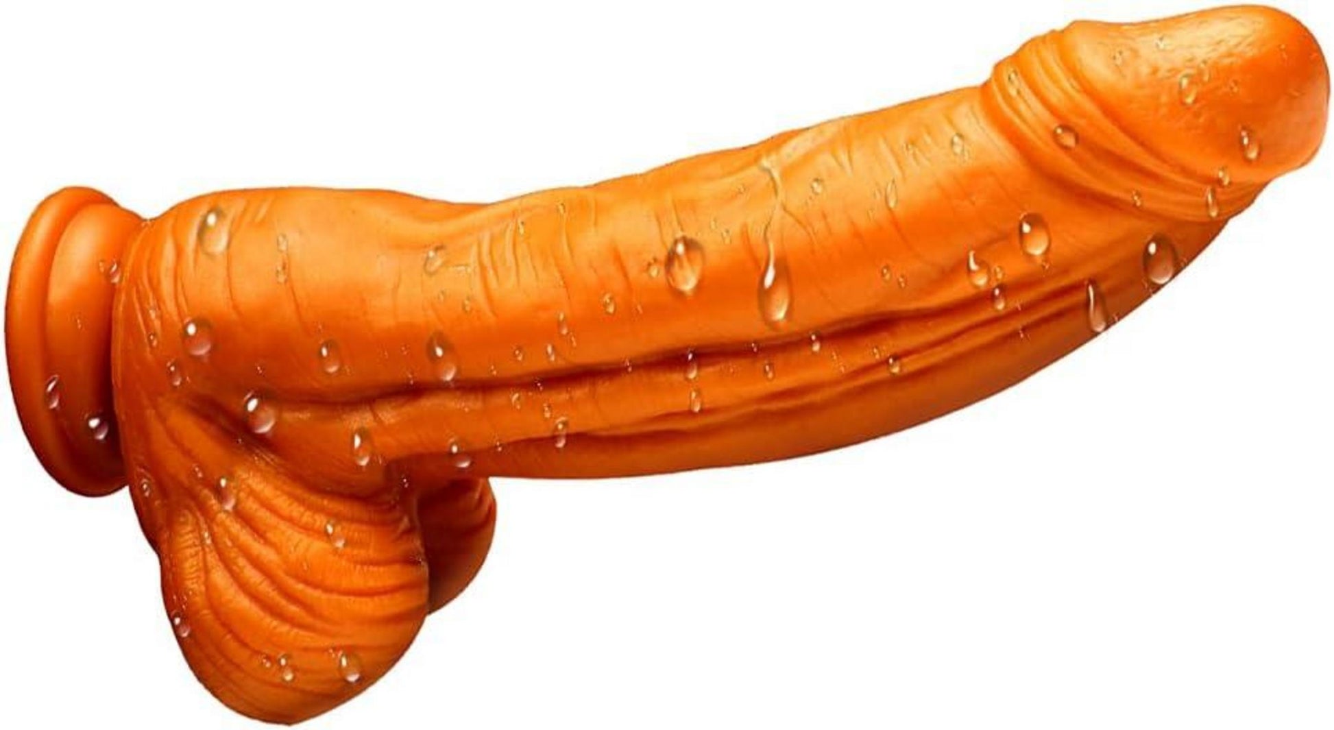 Riesiger Dildo Flüssiges Silikon Starkem Saugnapf Hoden Venen 25cm