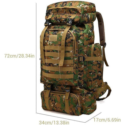 60-80L Wanderrucksack Jungle Camouflage | Wasserdicht | Herren & Damen