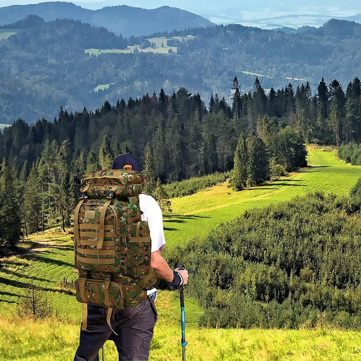 60-80L Wanderrucksack Jungle Camouflage | Wasserdicht | Herren & Damen