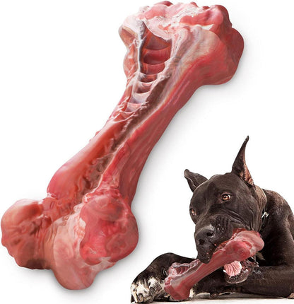 MASBRILL Hundespielzeug Knochenform Naturkautschuk für Hunde Rot Größe