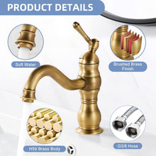 Kisimixer Wasserhahn Antik Bronze 360° Schwenkbar Messing