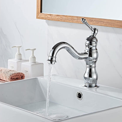 Kisimixer Bad Wasserhahn 360° Drehbar mit Keramikventil - Verchromt