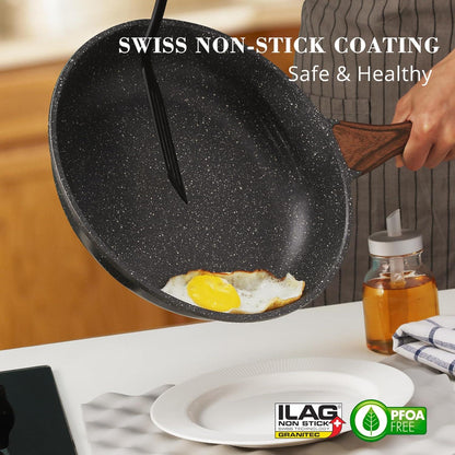 SENSARTE 28cm Antihaft-Bratpfanne Skillet Induktion