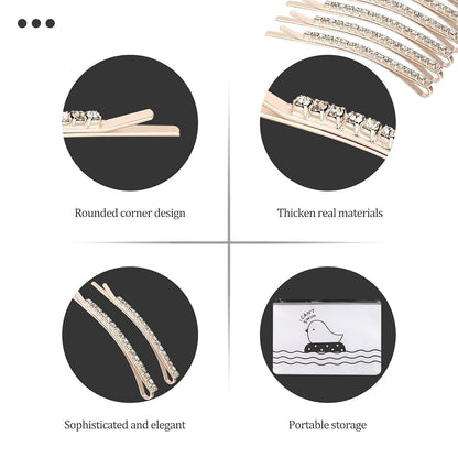 Strass Haarklammer Set 12 Stück Diamant Haarclips für