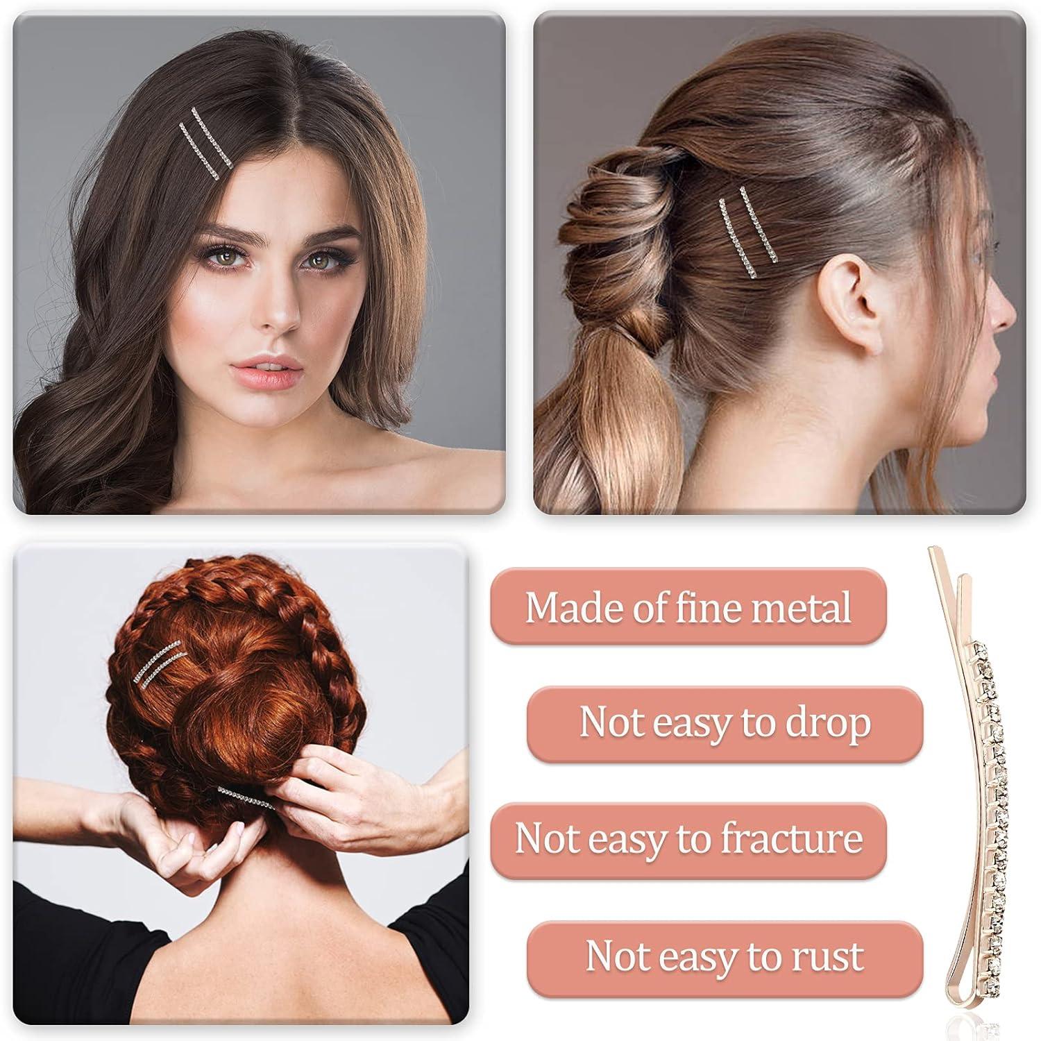 Strass Haarklammer Set, Hochwertige Haarnadeln, Diamant Haarclips
