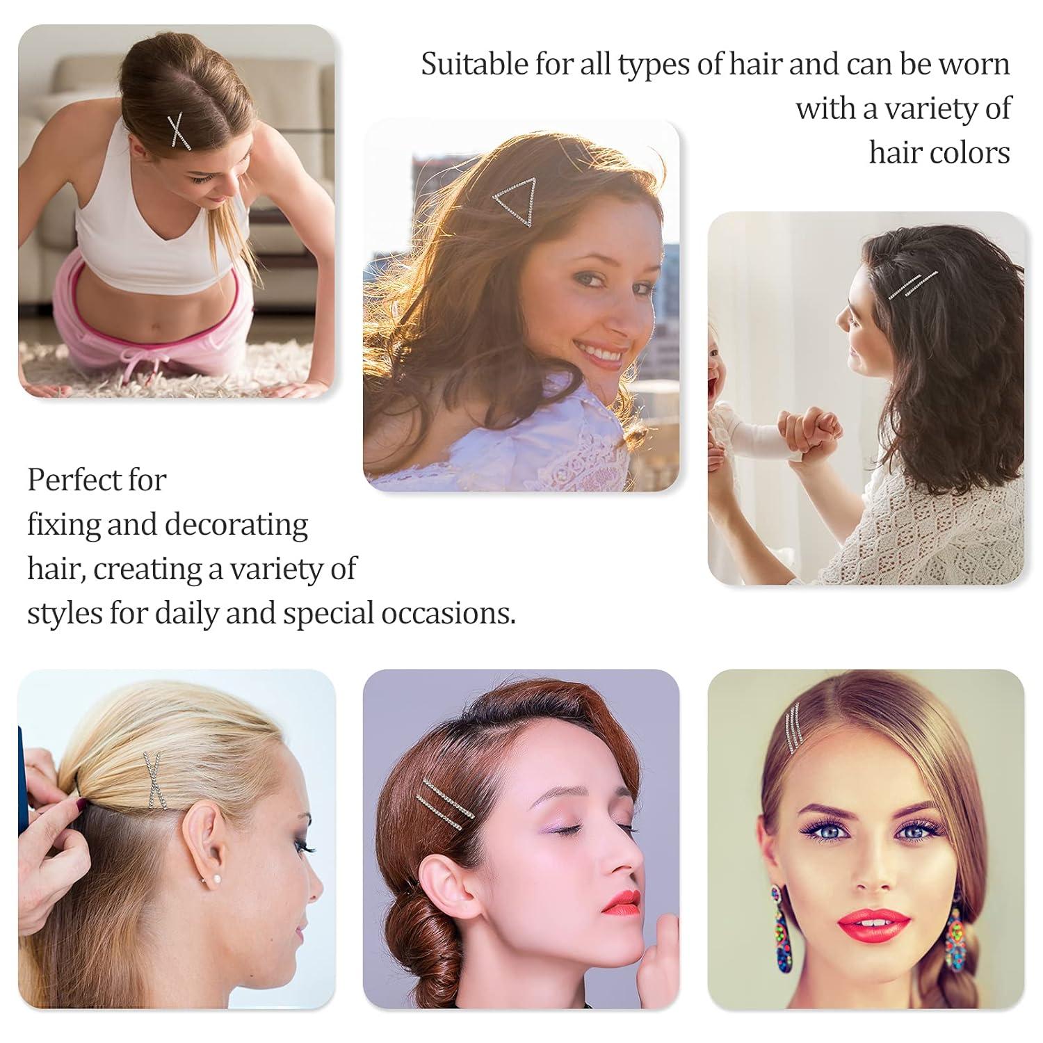 12 Stücke Strass Haarnadeln Diamant Haarclips Bobby Pins für Mädchen