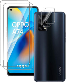 Schutzfolie für Oppo A74 4G + Kamera Panzerfolie [4er