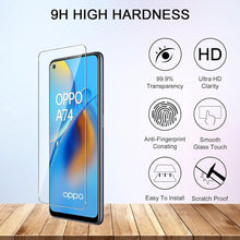 Schutzfolie + Panzerfolie für Oppo A74 4G + Kamera, 9H