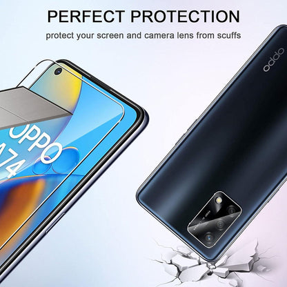 Schutzfolie für Oppo A74 4G + Kamera Panzerfolie [4er