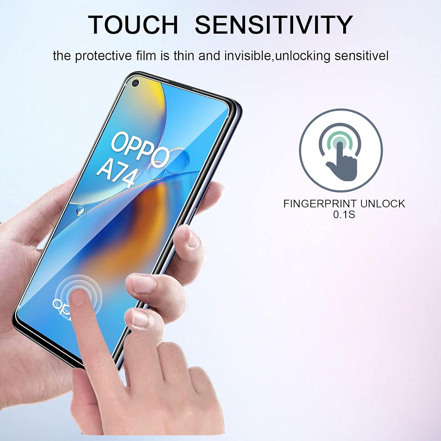 Schutzfolie + Kamera für Oppo A74 4G: 2x Hartglas Displayschutzfolie