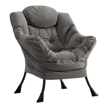 Grauer Ohrensessel Relaxsessel – Bequemer Lesesessel für Wohnzimmer