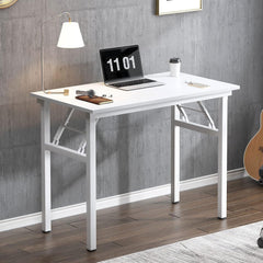 Klapptisch 80x40 cm Weiß, PC-Schreibtisch Bürotisch Home Office