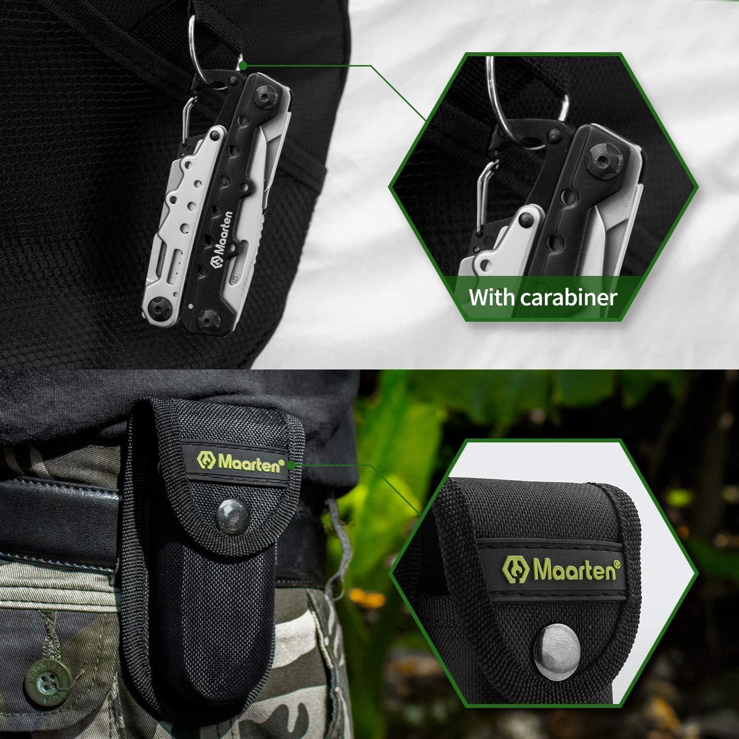 Multitool Werkzeug 11in1 Edelstahl Zange Flaschenöffner Karabiner