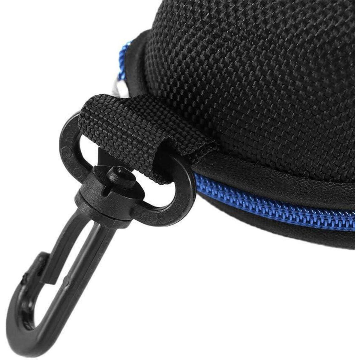 3er Set Brillenetui Hartschale mit Gürtelclip Schwarz Rot Blau
