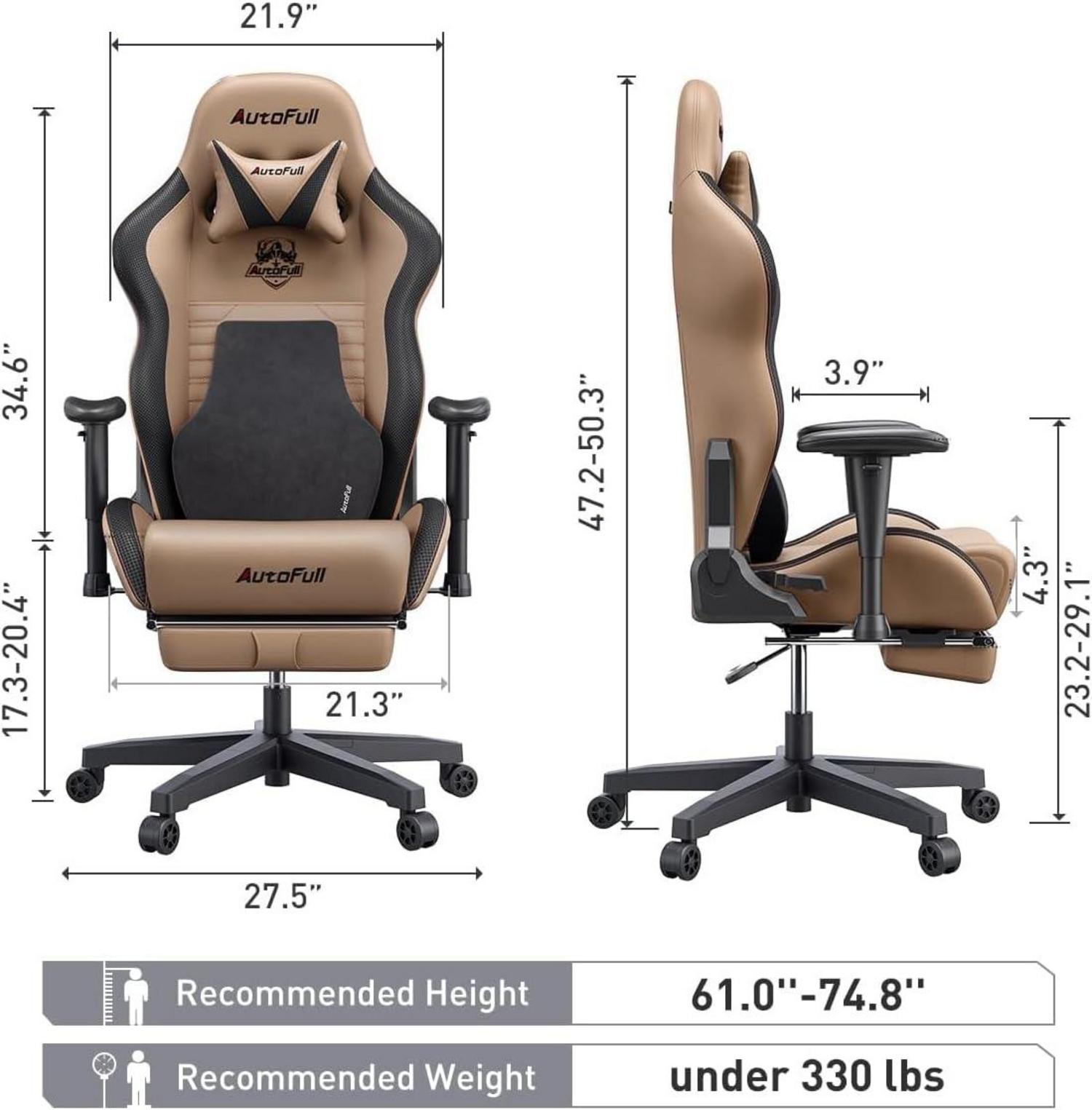 Gaming Stuhl mit Lordosenstütze und