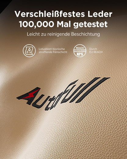 AutoFull C3 Gaming Stuhl Lordosenstütze Höhenverstellbar Fußstütze 150kg PU