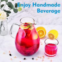 Veccom Glaskaraffe 2.4L Borosilikatglas Wasserkaraffe mit