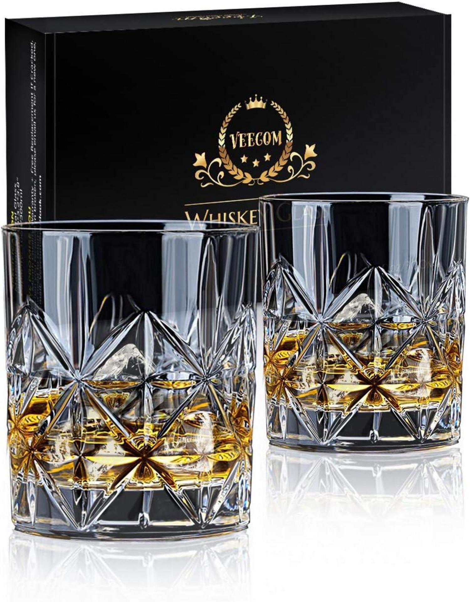 Whiskygläser Old Fashioned 315ml 2er Set - Bourbon Scotch Rum Glas