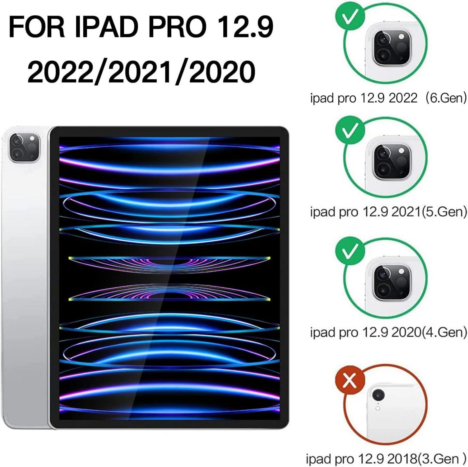 DLveer Magnetische Hülle iPad Pro 12.9 Zoll 2022 Schwarz