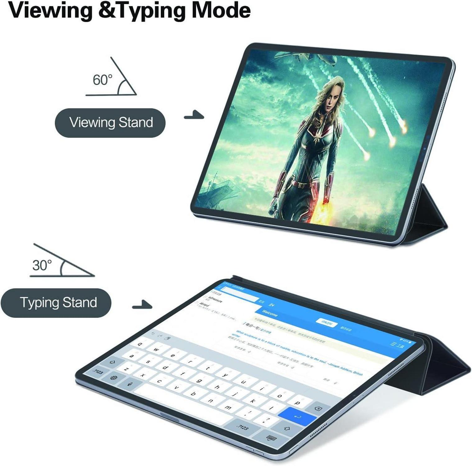 Magnetische iPad Pro 12.9 Schutzhülle 2022 Ultra Schlank Schwarz