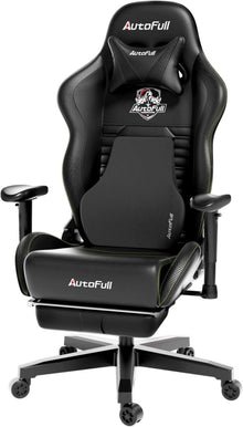 Hochwertiger Gaming-Stuhl mit Fußstütze Schwarz