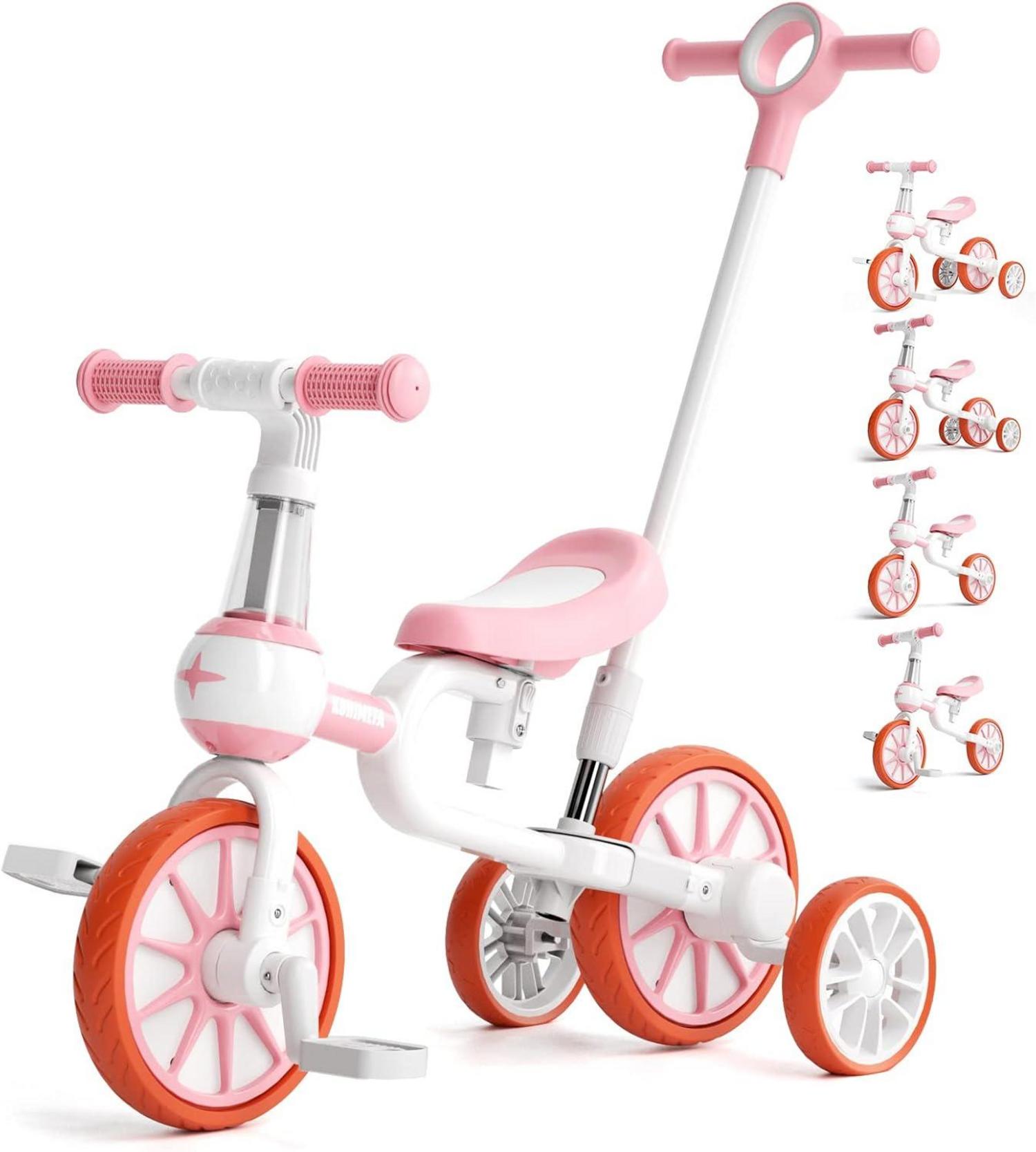 Kinder Laufrad 4 in 1 Rosa Lauflernhilfe ab 1 Jahr