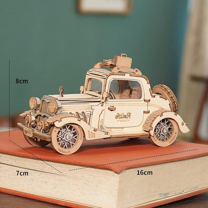 Holzpuzzle Modellbau Car Retro DIY Geschenk 164 Teile 1,5h