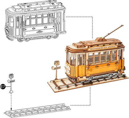 3D Holzpuzzle Model Car Bausatz 164 Teile für Erwachsene Teenager Retro