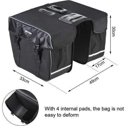 Fahrradtasche Gepäckträger 30L wasserdicht mit Regenschutz